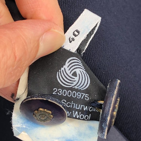 Hammer Schmidt Vintage Navy Button Up Blazer Wool size 40 = L - Picture 4 of 15